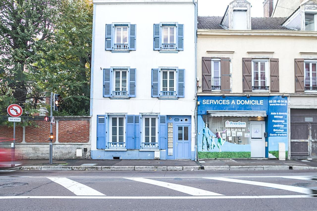 Le Cosy Pasteur 5 Min Hypercentre Parking Public Gratuit A Proximite Appartement Troyes Buitenkant foto